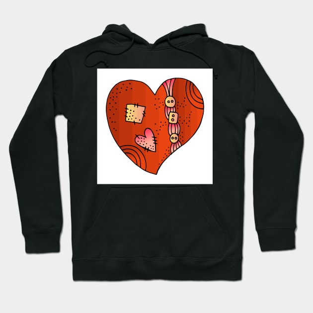 Love Hearts 117 (Style:5) Hoodie by luminousstore